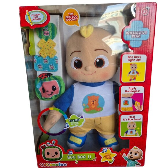 Cocomelon Boo Boo JJ Interactive Plush Doll • Lights Up & Sounds • Bandage Play - Picture 3 of 9